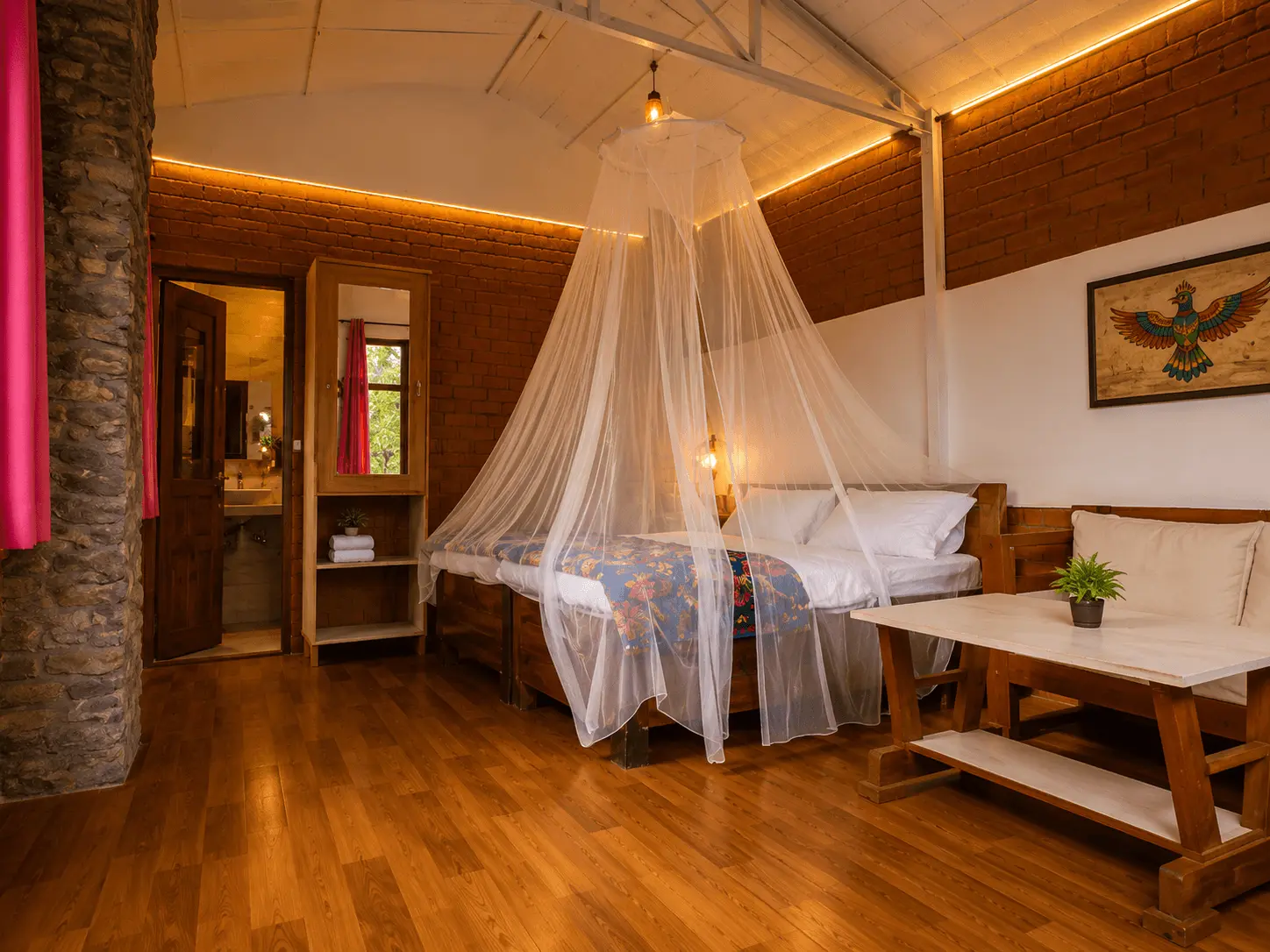 Accommodation at Maunvan ashram — 500 hour yoga teacher training Rishikesh